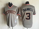 Detroit Tigers #3 Alan Trammell Gray Mitchell And Ness Throwback Pullover Stitched Jersey,baseball caps,new era cap wholesale,wholesale hats